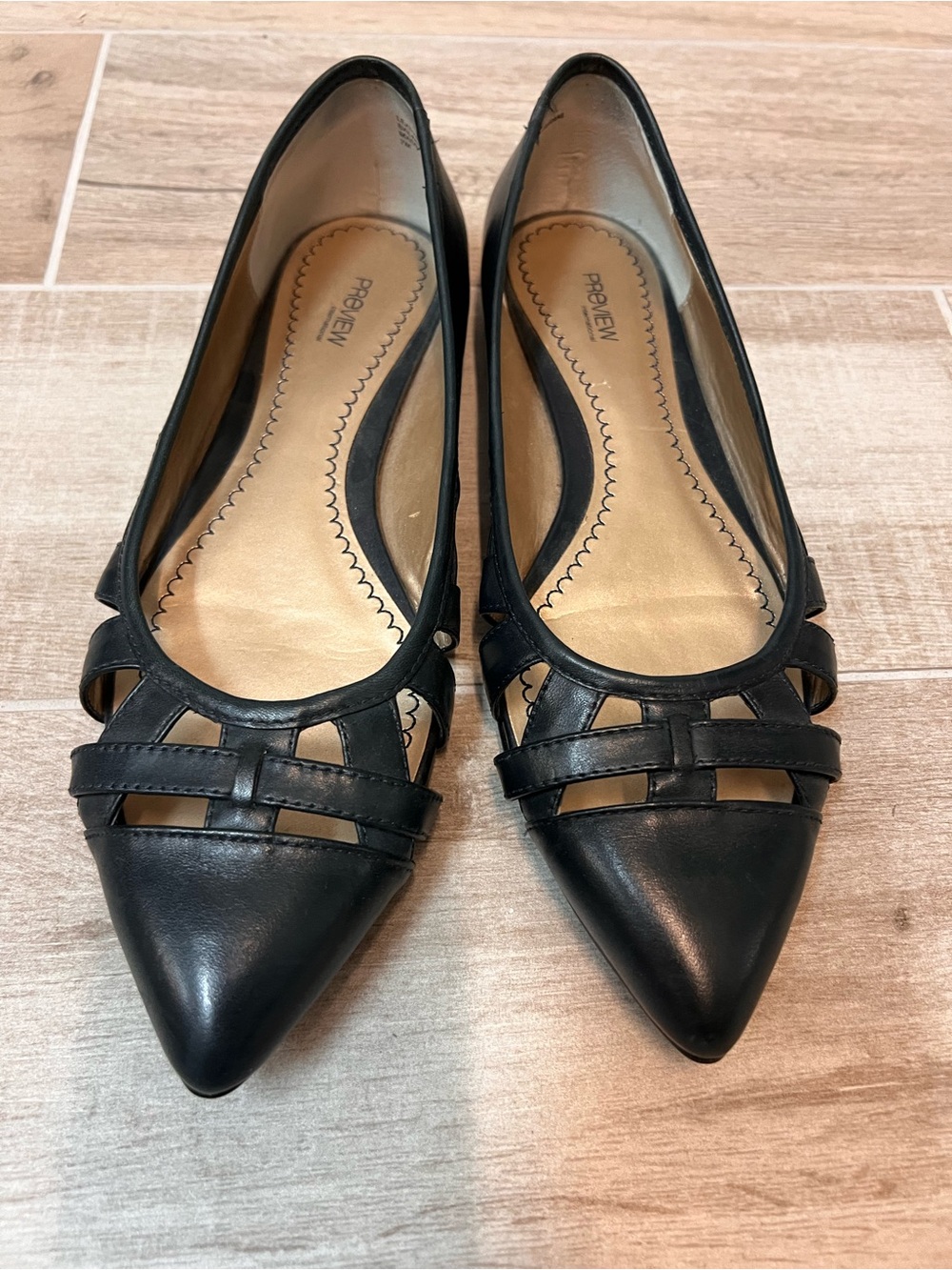 Navy Pointed-Toe Women's Flats